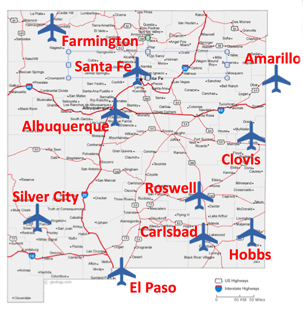 airports in new mexico map Strategically Located New Mexico Partnership airports in new mexico map