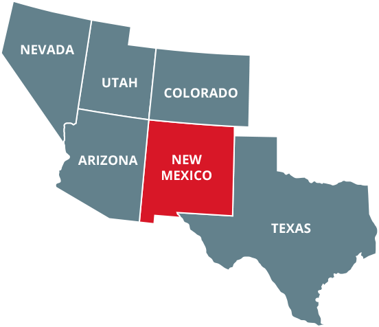 Map Of Texas New Mexico And Colorado Strategically Located   New Mexico Partnership
